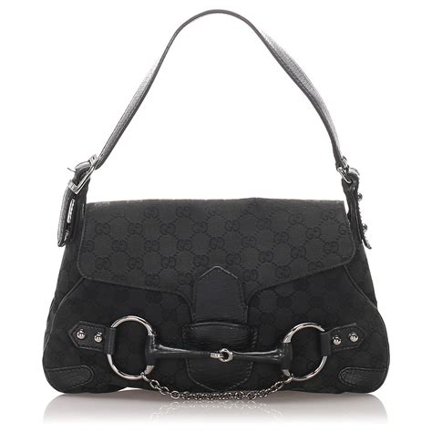 sac fer à cheval gucci|Sac Gucci Horsebit Chain Medium en cuir en noir – Gucci.